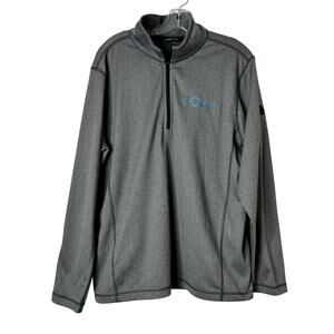 The North Face NF0A3LHB Tech 1/4-Zip Fleece Pullover Gray Mens Large Logo